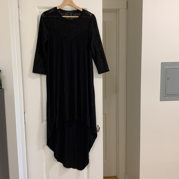 BCBG black asymmetric dress - Like new - Picture 5 of 9